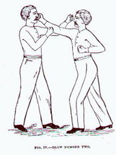 The beginnings of the modern right cross demonstrated in Edmund Price's The Science of Self Defense: A Treatise on Sparring and Wrestling, 1867