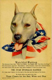 United States propaganda poster used during World War I depicting a pit bull